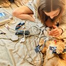 Strapping Atti to my EKG