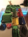 Preparing Packing Cubes for Trip